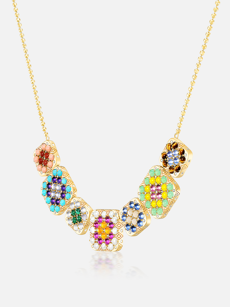 Granny Squares Geraldine Pendant Necklace