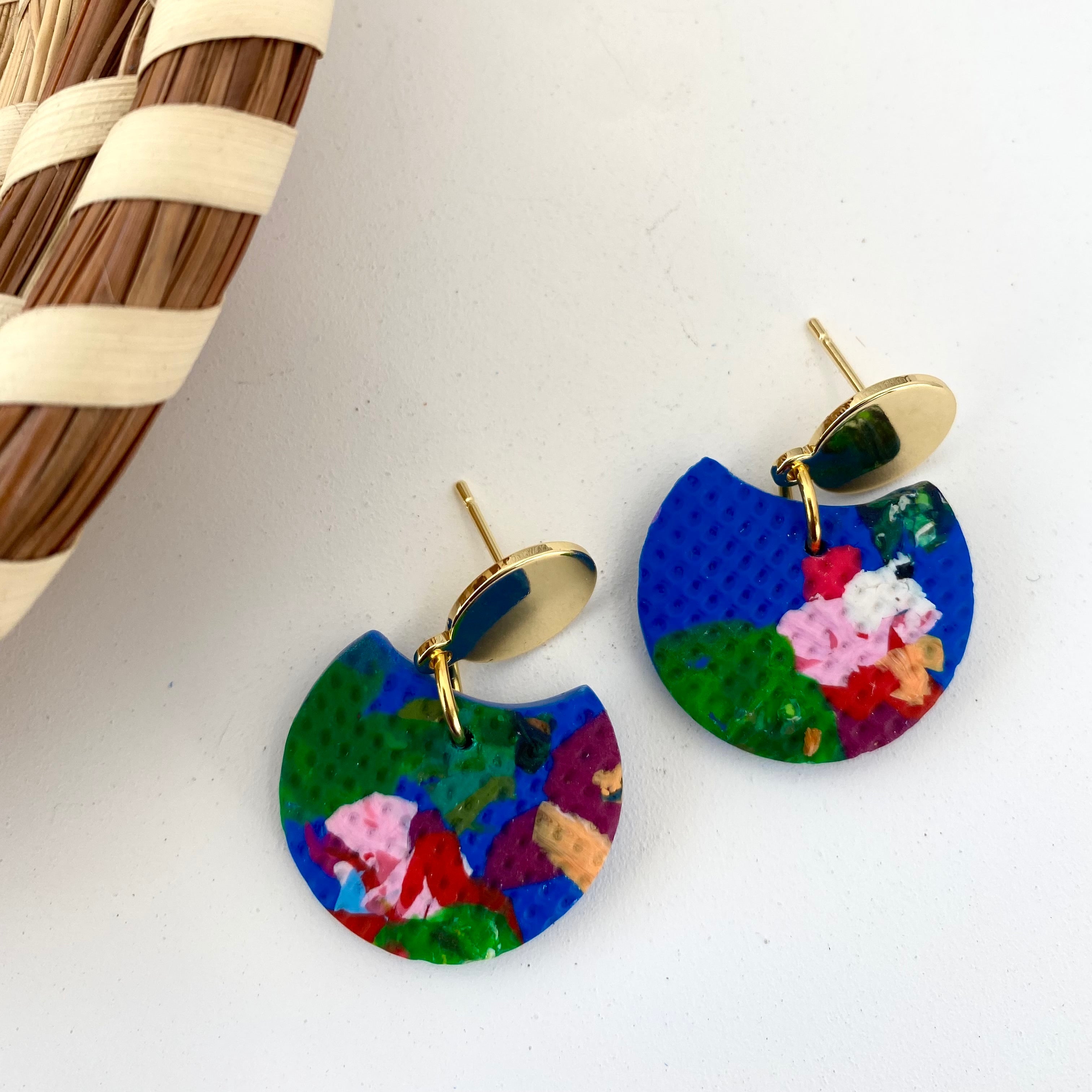 Birdie //  Cobalt Blue Floral Print