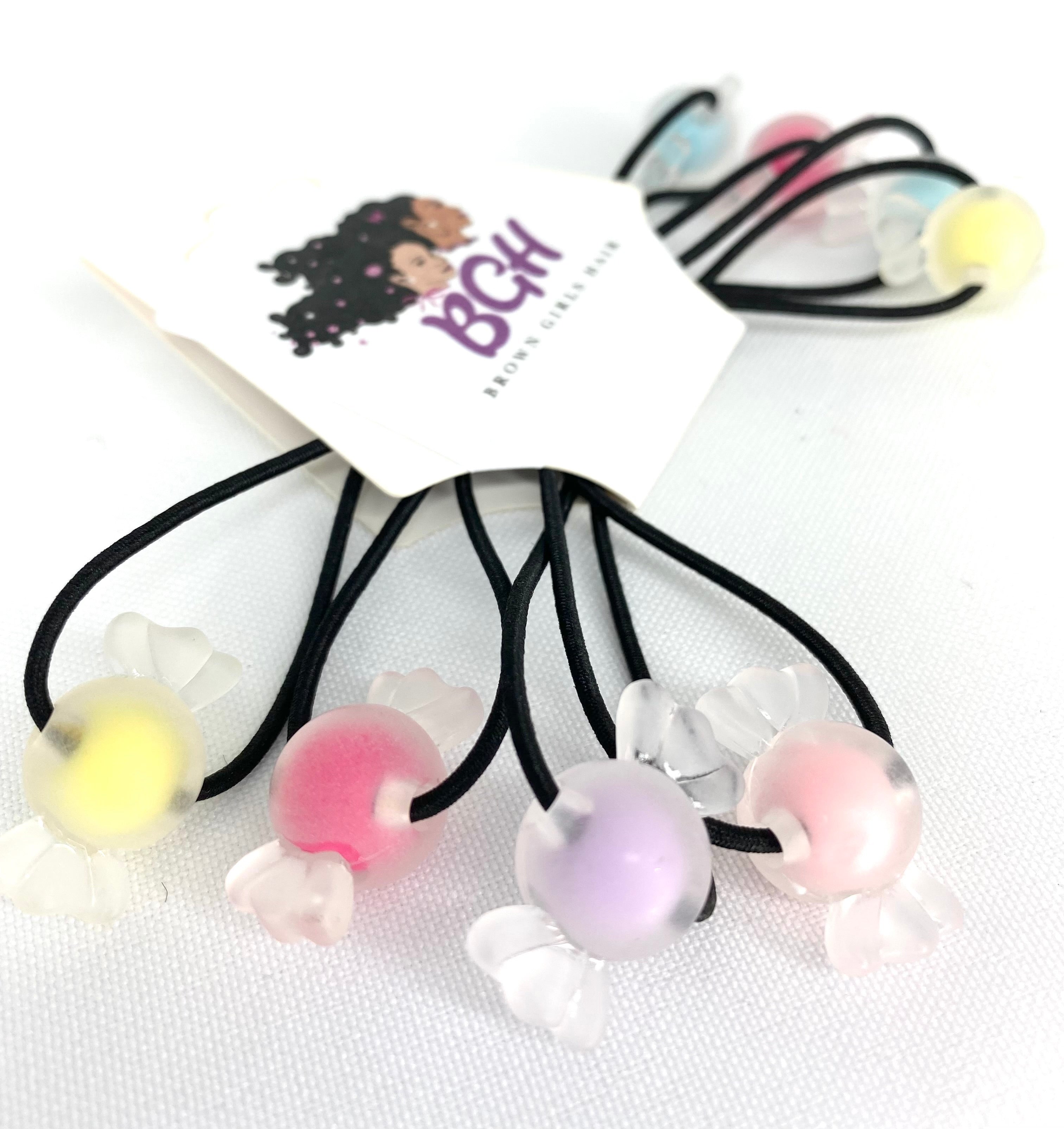 Brown Girls Hair® Round Candy Ponytail Holders