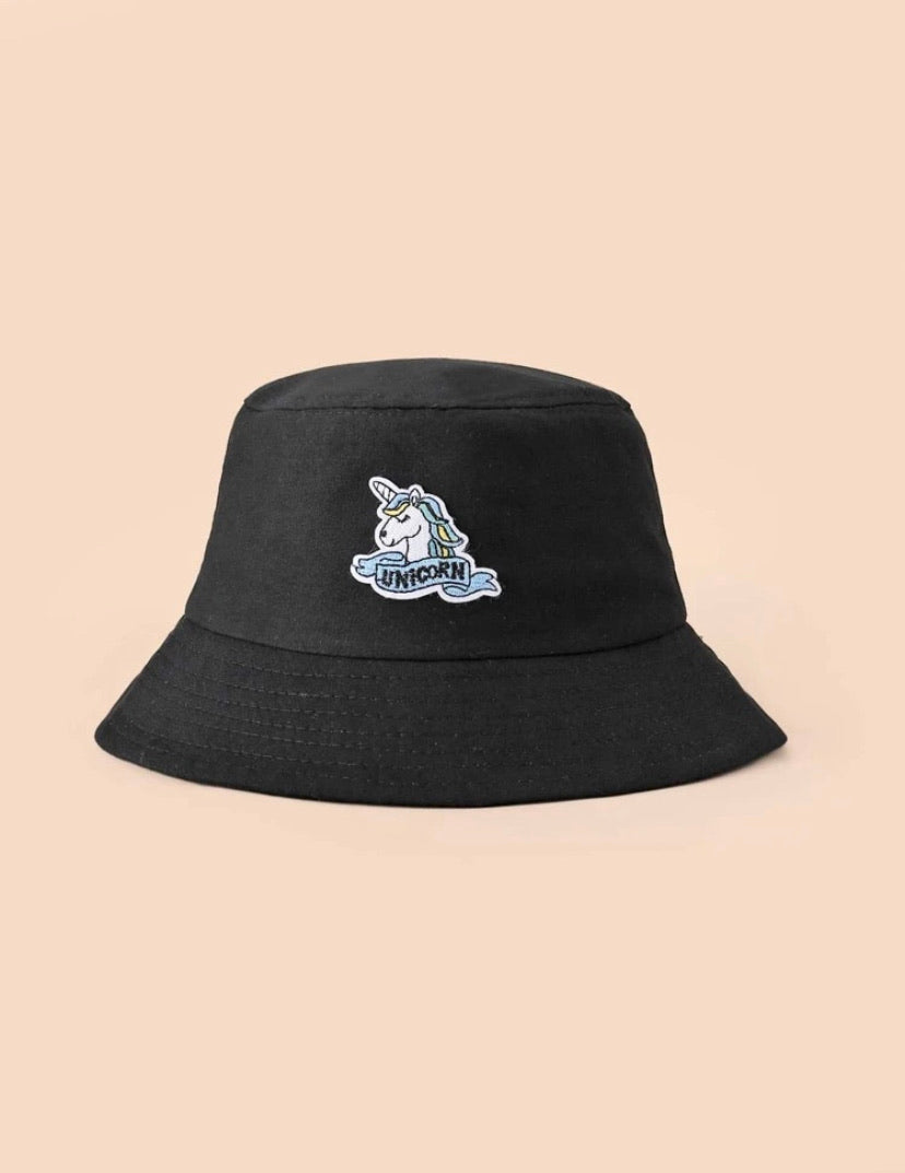 Unicorn Embroidered Bucket Hat