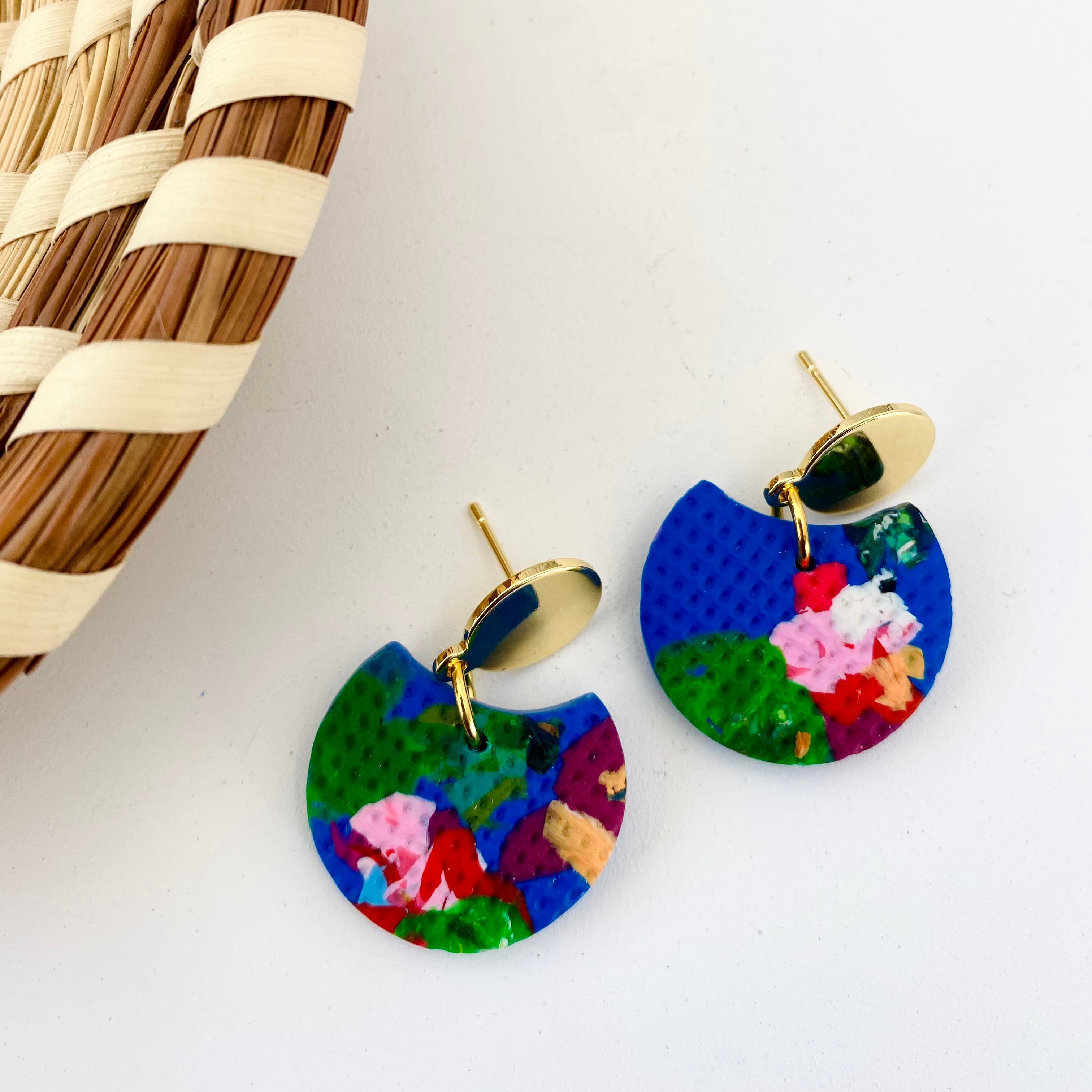 Birdie //  Cobalt Blue Floral Print