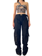 Nina Denim Cargo Pants