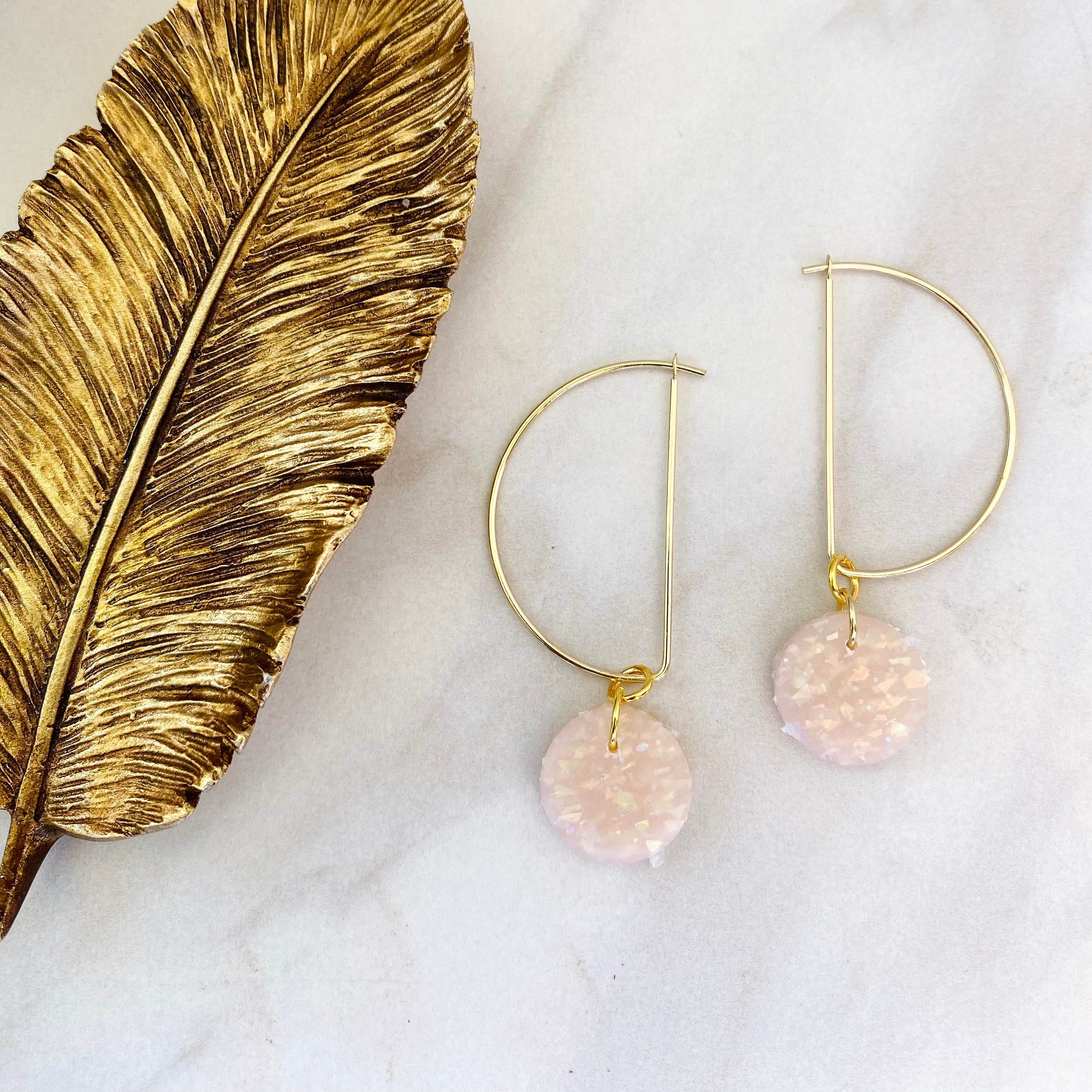 18k Gold Filled Geometric Hoops // Sparkle