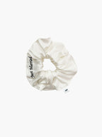 Melissa bridal scrunchie in ivory bamboo silk- Just married