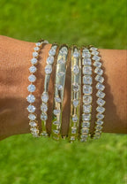 Lab Diamond Bangles 14k Gold