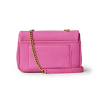 MEDIUM PEBBLE FLAP BAG - HOT PINK