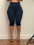 The Cotton Tummy Control Capri (navy)