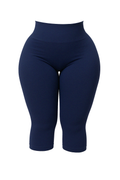 The Cotton Tummy Control Capri (navy)