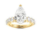 Pear Engagement Ring Wedding Bands 3 Ring Set