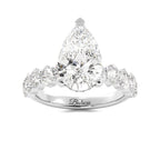 Pear Engagement Ring Wedding Bands 3 Ring Set