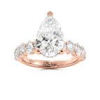 Pear Engagement Ring Wedding Bands 3 Ring Set