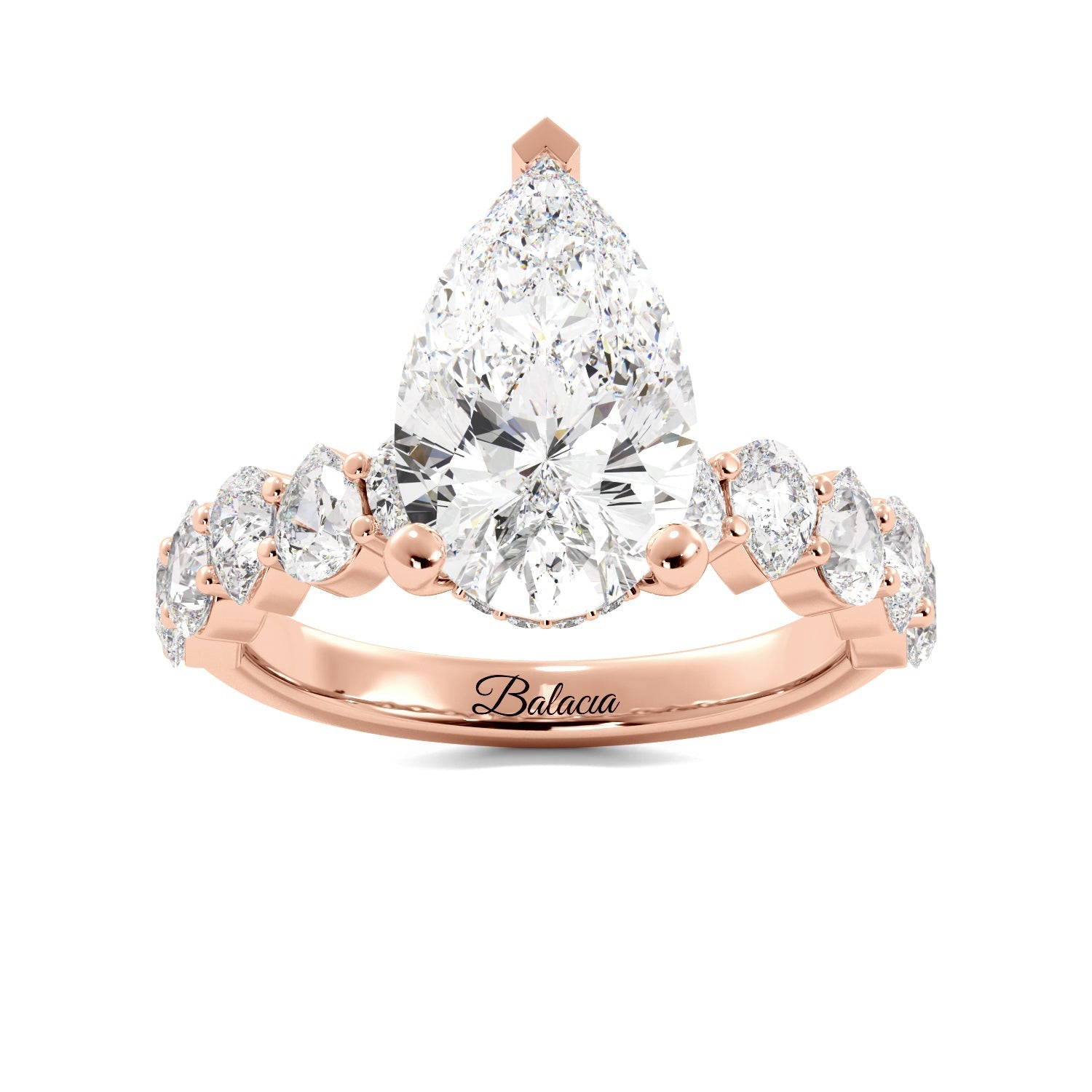 Pear Engagement Ring Wedding Bands 3 Ring Set