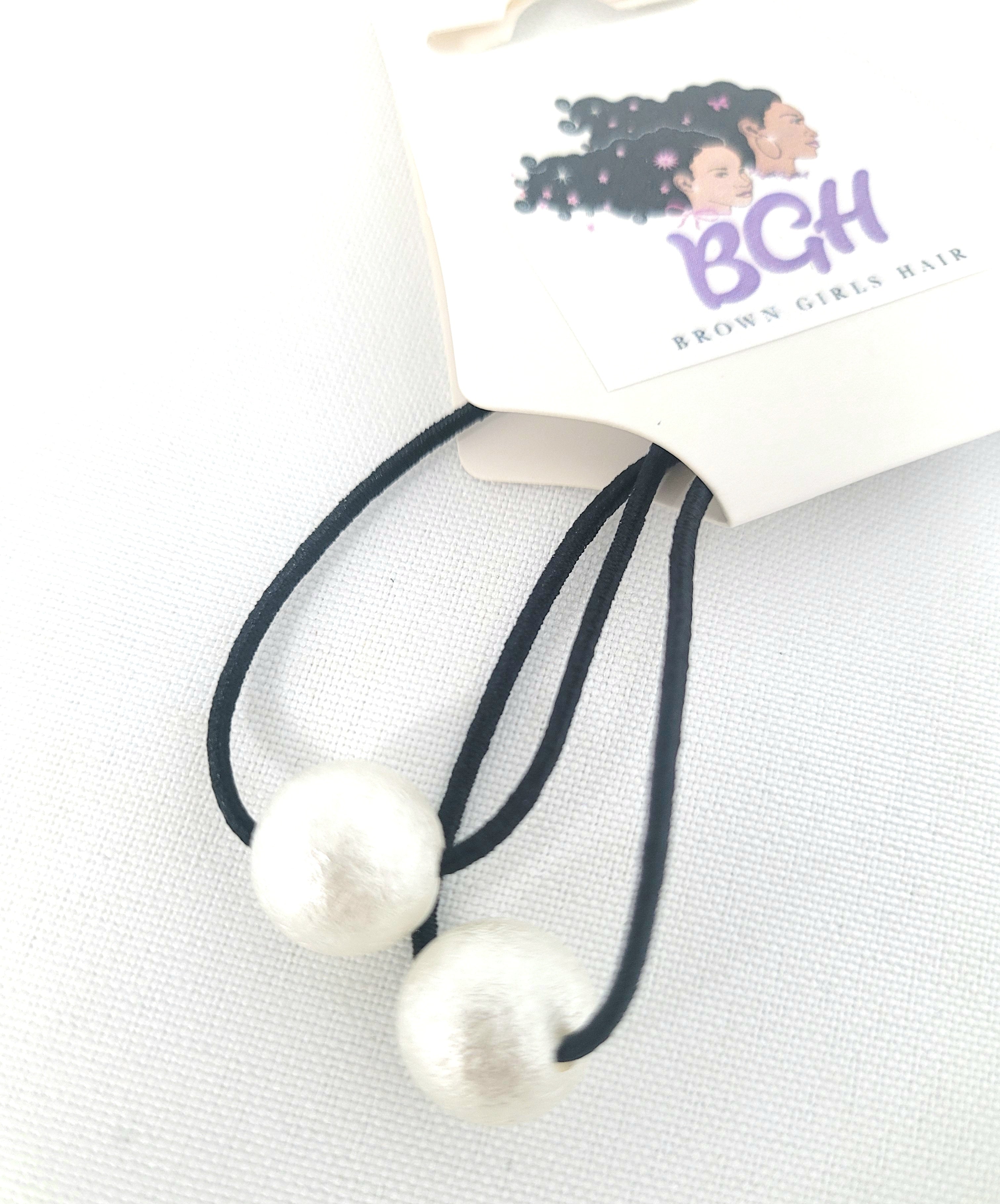 Brown Girls Hair® Small PEARL Ponytail Hair Elastics | Hair Knockers Bobbles