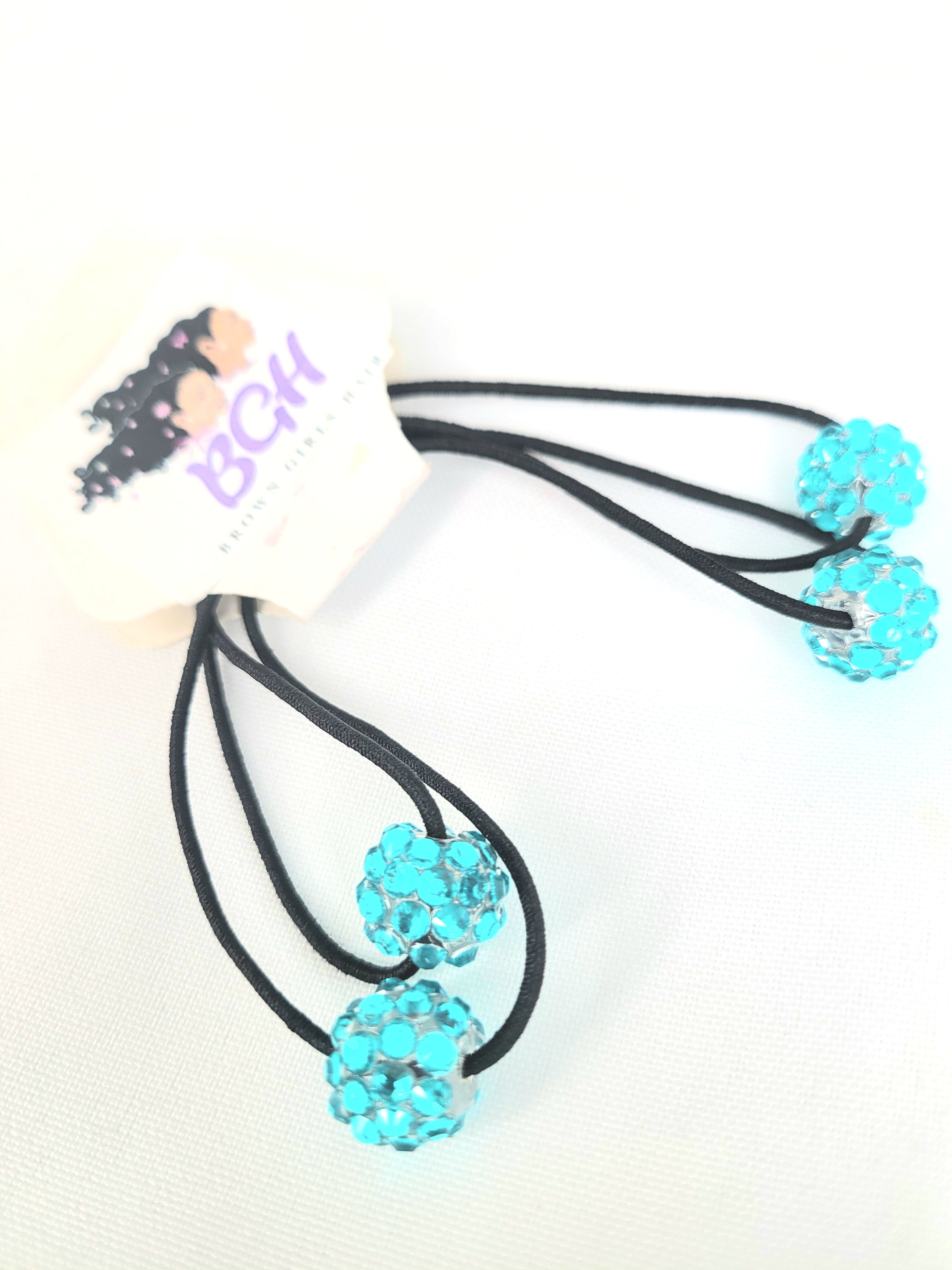 Brown Girls Hair® Small Bling Ponytail Hair Elastics | Hair Knockers Bobbles