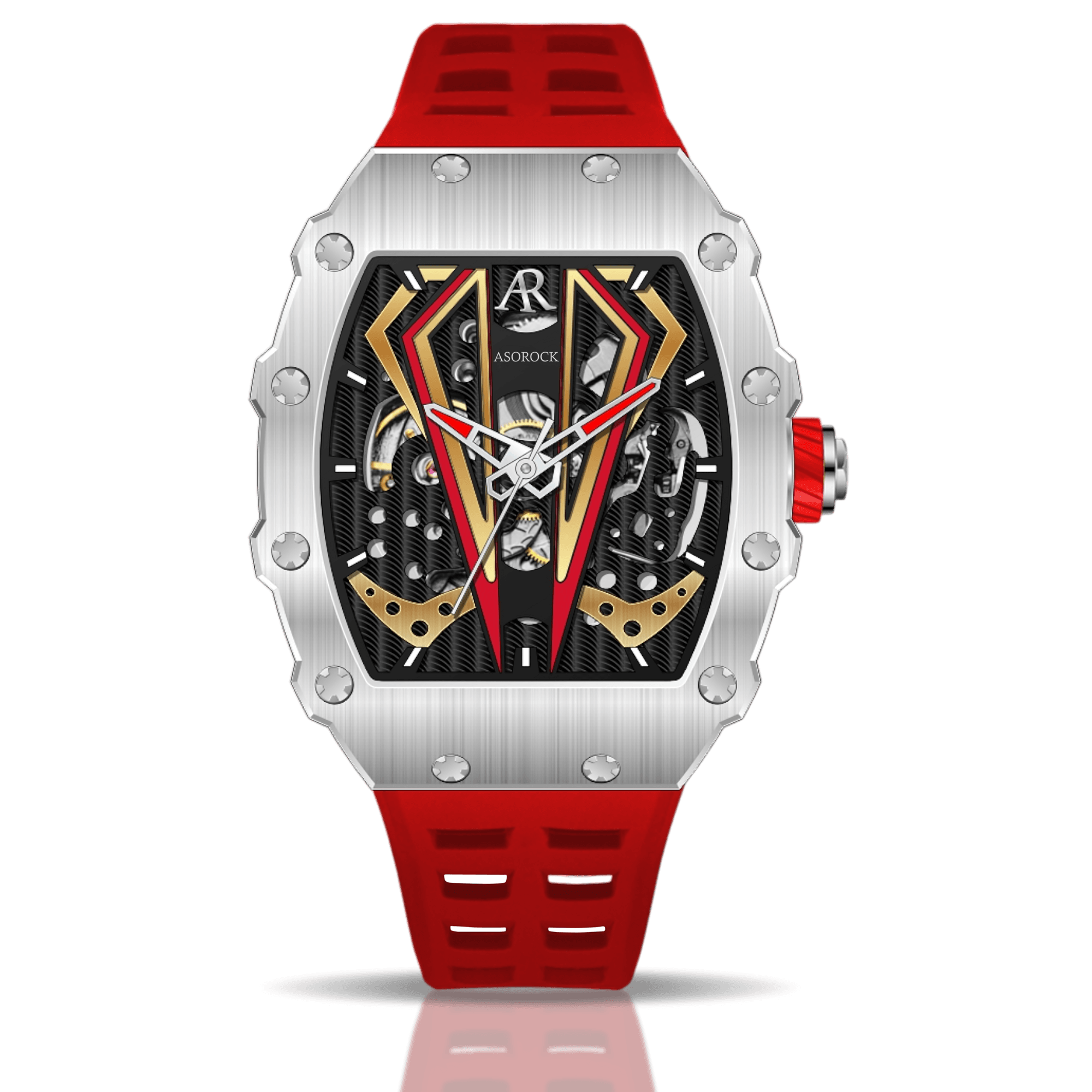 Silver/red Motorsport V2 automatic
