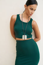 Dom Maxi Skirt - Forest Green