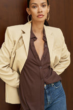 Camden Button Down - Chocolate