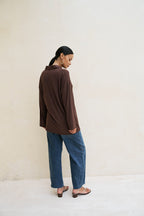 Camden Button Down - Chocolate