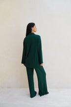 Rory Wide Leg Pant - Forest Green