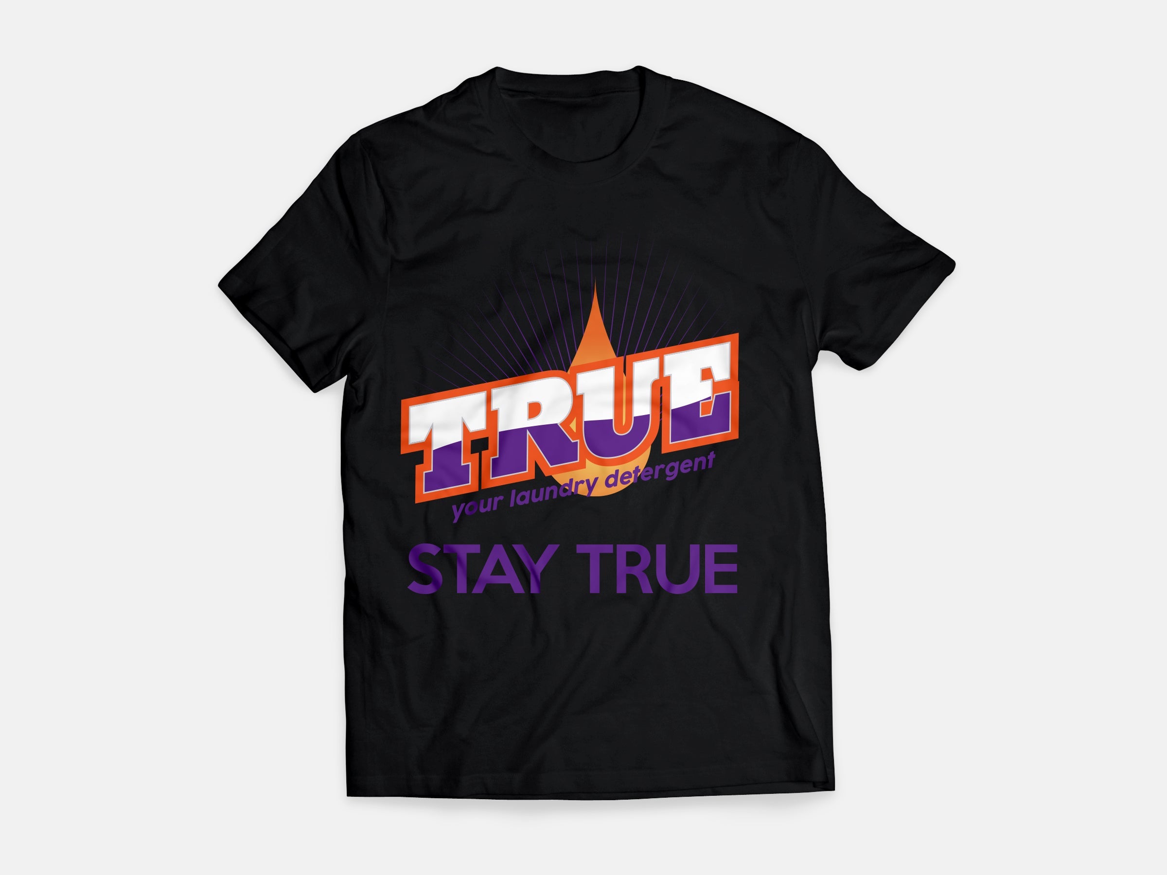Black with Purple True T-Shirt (Free Shipping) • Please choose your size from S to 4XL