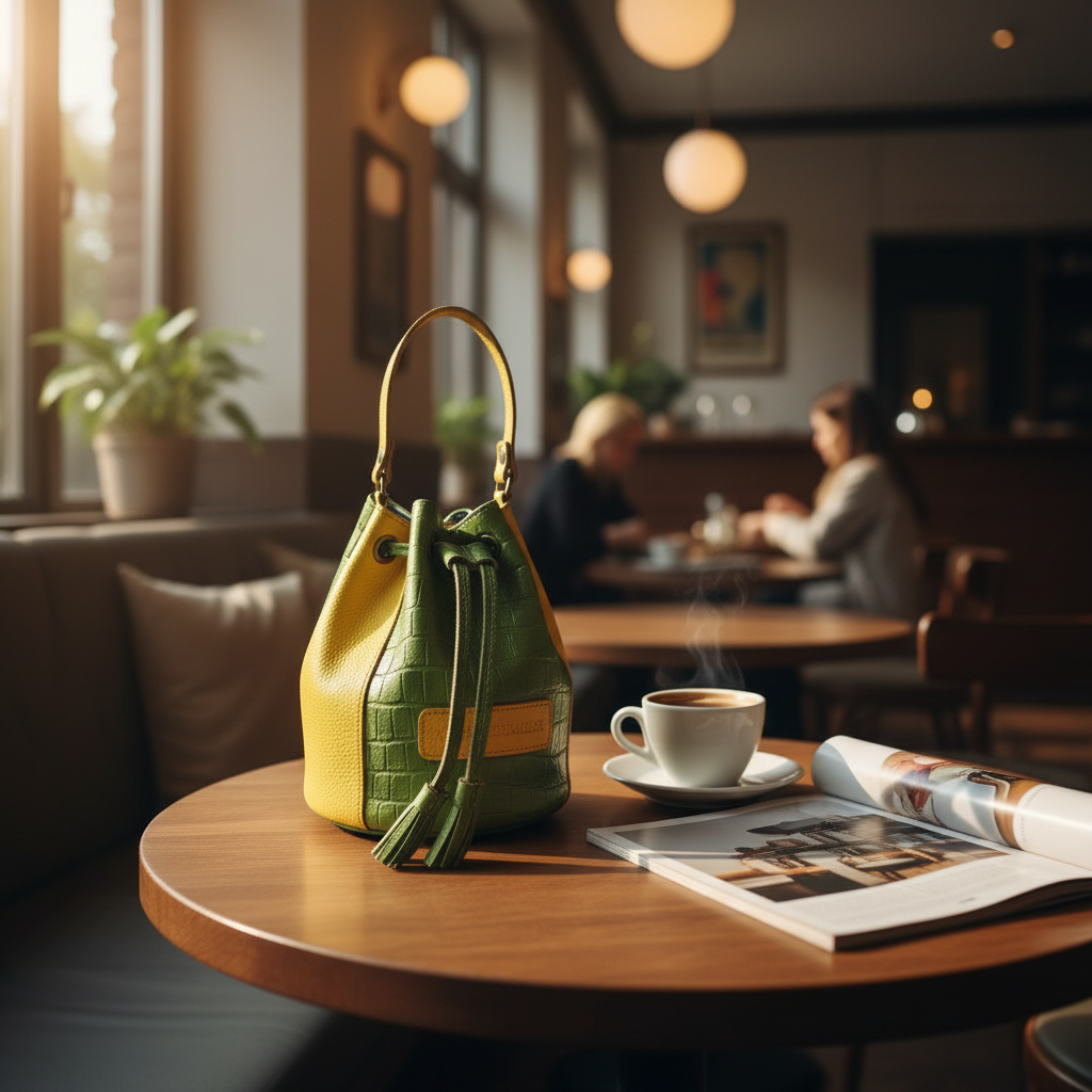 Kadiki Bag - Two Toned Green/Yellow Leather