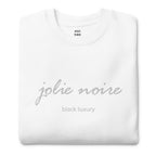 Luxe Embroidered Sweatshirt- White