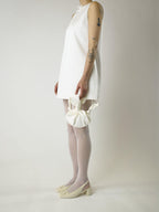 Bamboo silk baby furoshiki bridal handbag in white