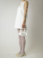 Mini Aurora bridal handbag in pink satin