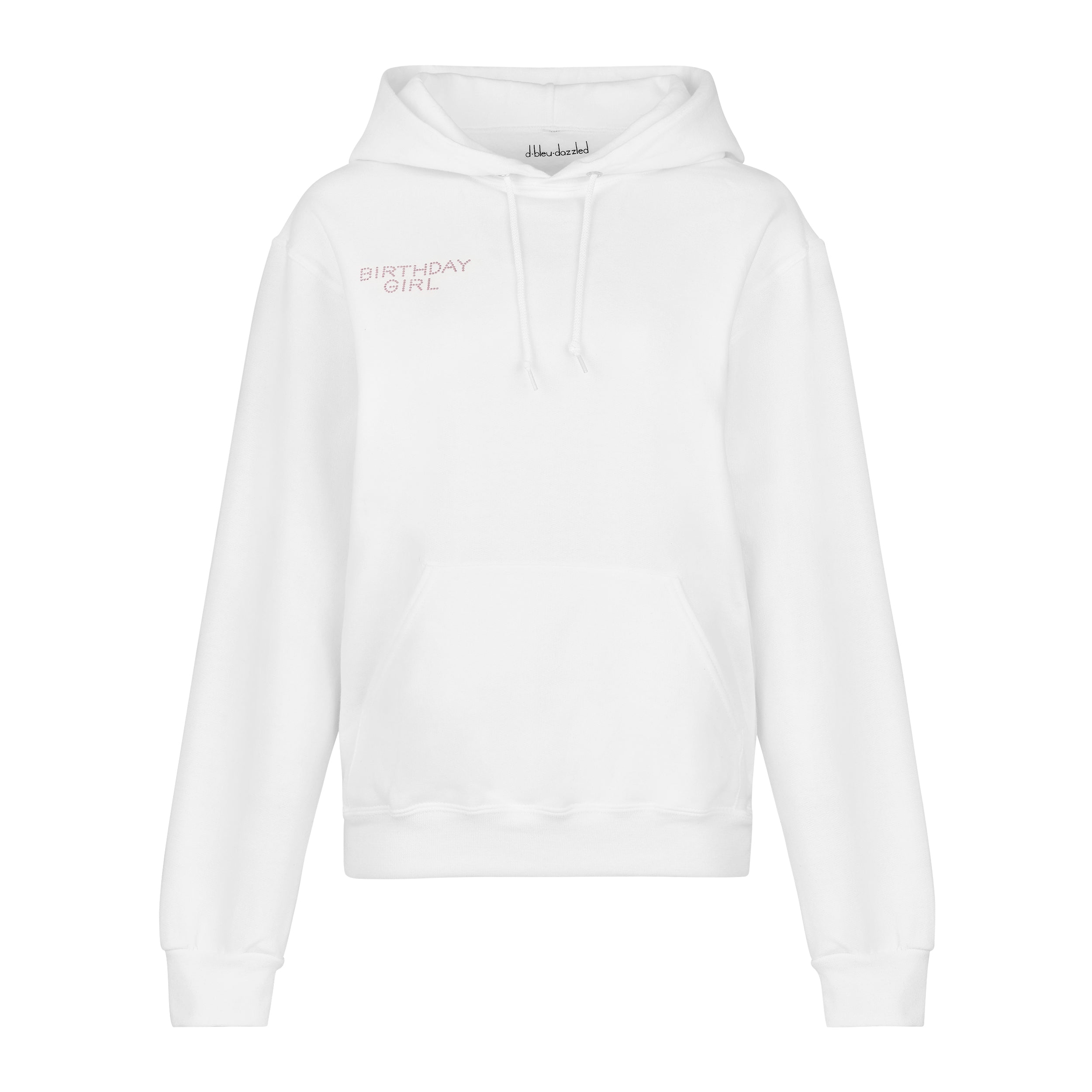 "BIRTHDAY GIRL" Hoodie | Pocket Placement | White